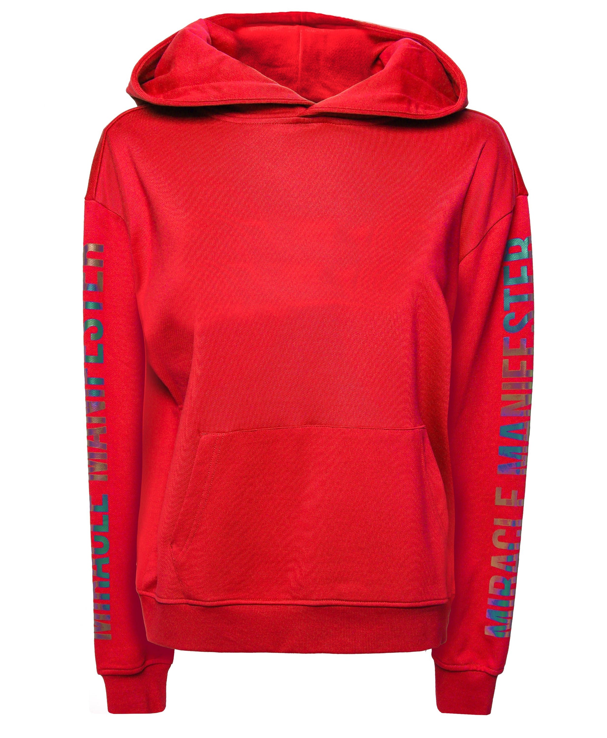 Money Tree Reflective Affirmation Hoodie - Red