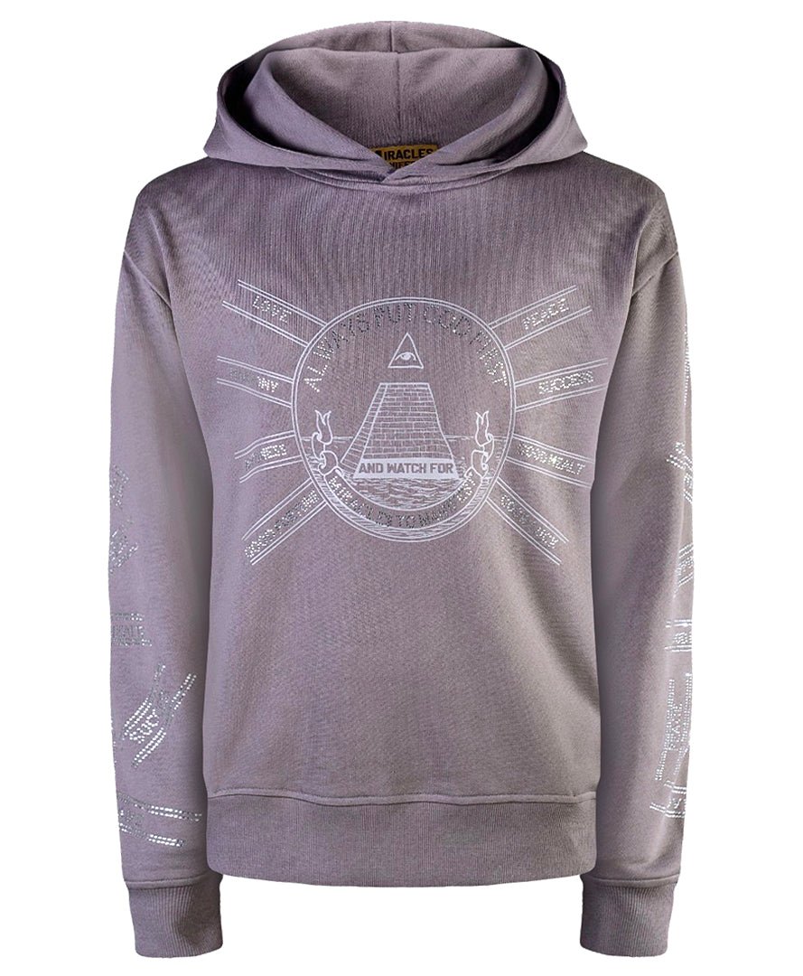 God First Affirmation Hoodie With Rhinestone Design - Truly Taupe
