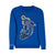Koi Fish Lucky Feng shui Rhinestoned Sweatshirt - Blue