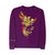 Phoenix - Lucky Feng Shui Rhinestoned Sweatshirt - Purple