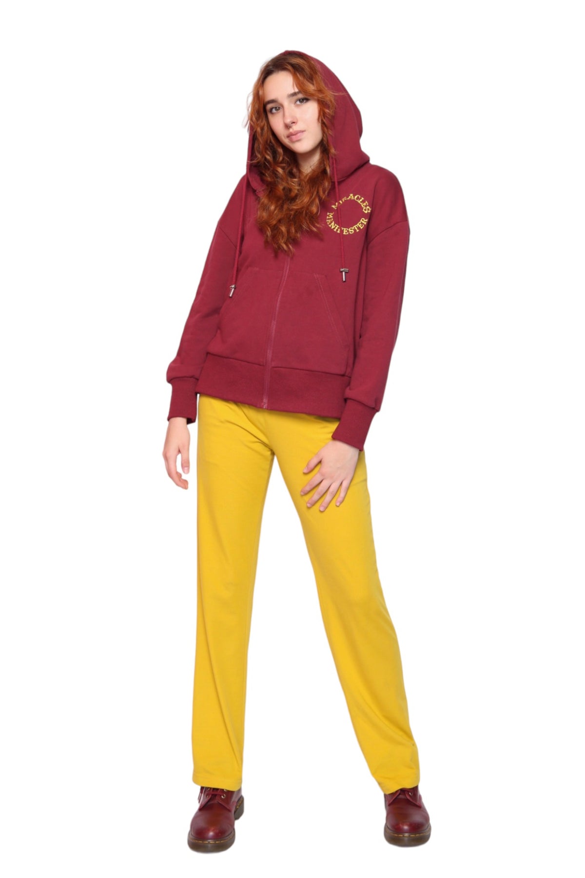  Burgundy Zip Hoodie - Unisex Hoodies