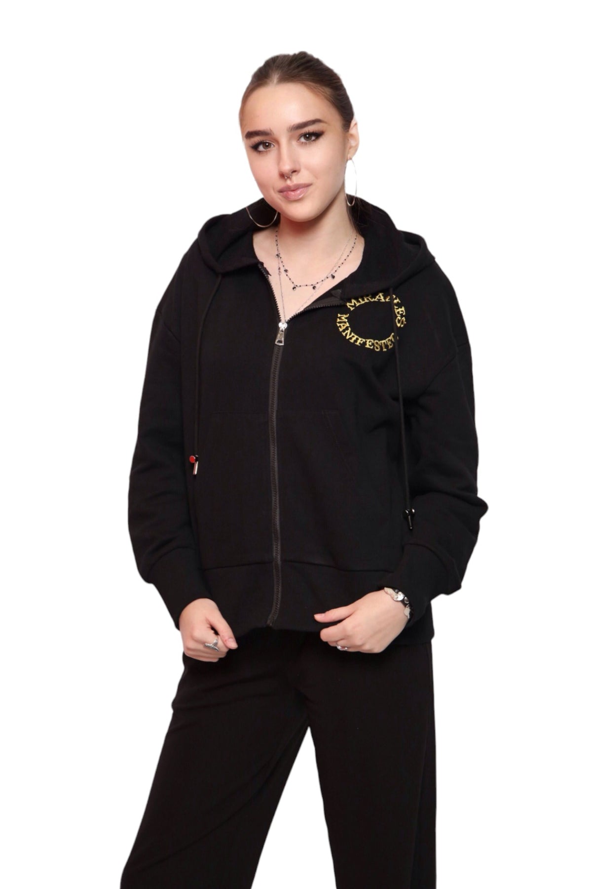 Zip Hoodie - Black - Unisex Hoodies