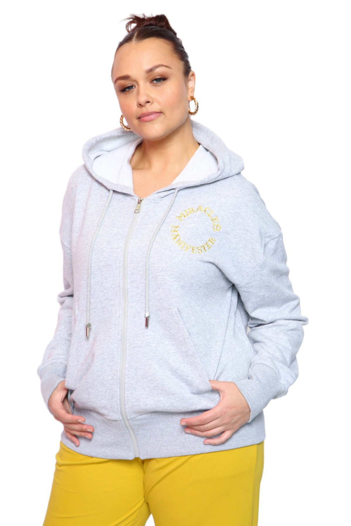 Zip Hoodie - Light Grey - Unisex Hoodies