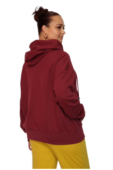  Burgundy Zip Hoodie