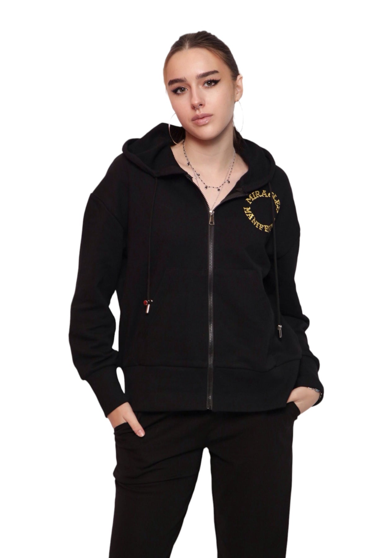 Zip Hoodie - Black - Unisex Hoodies