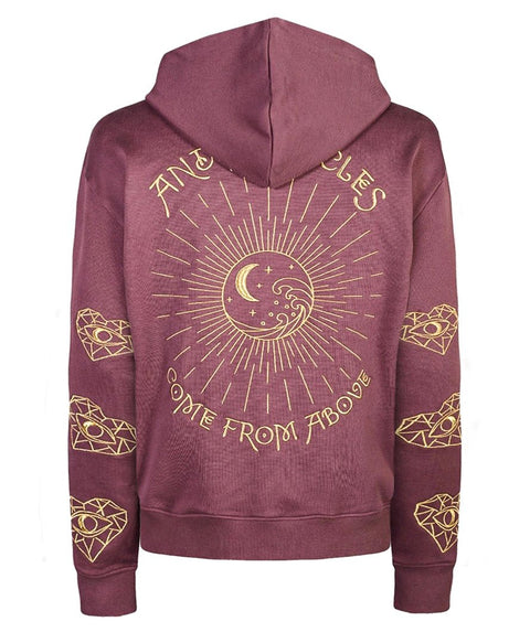 ‘Love For Blessings’ Embroidered Affirmation Hoodie - Brown