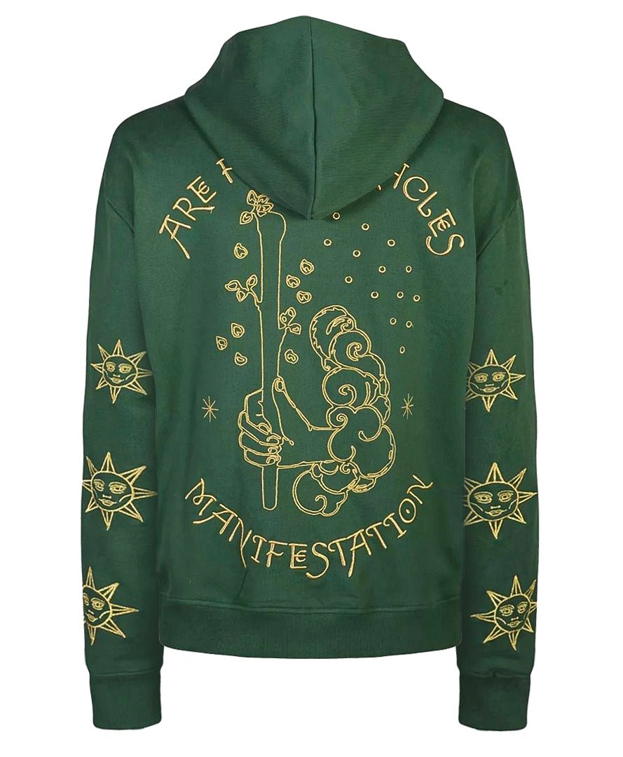 ‘Sexy Hoodies Generation’ Embroidered Affirmation Hoodie - Green