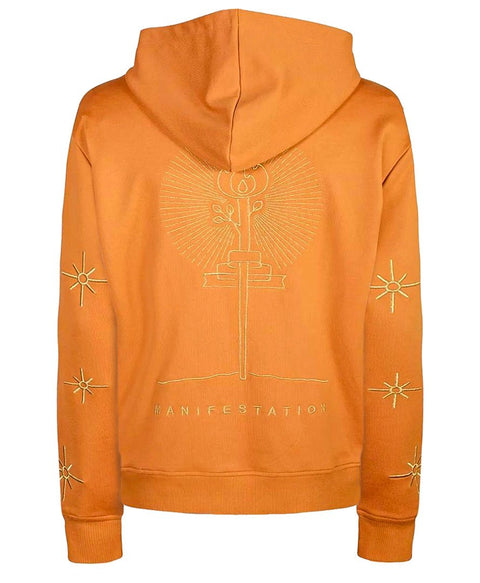 ‘Make Love’ Embroidered Affirmation Hoodie - Desert