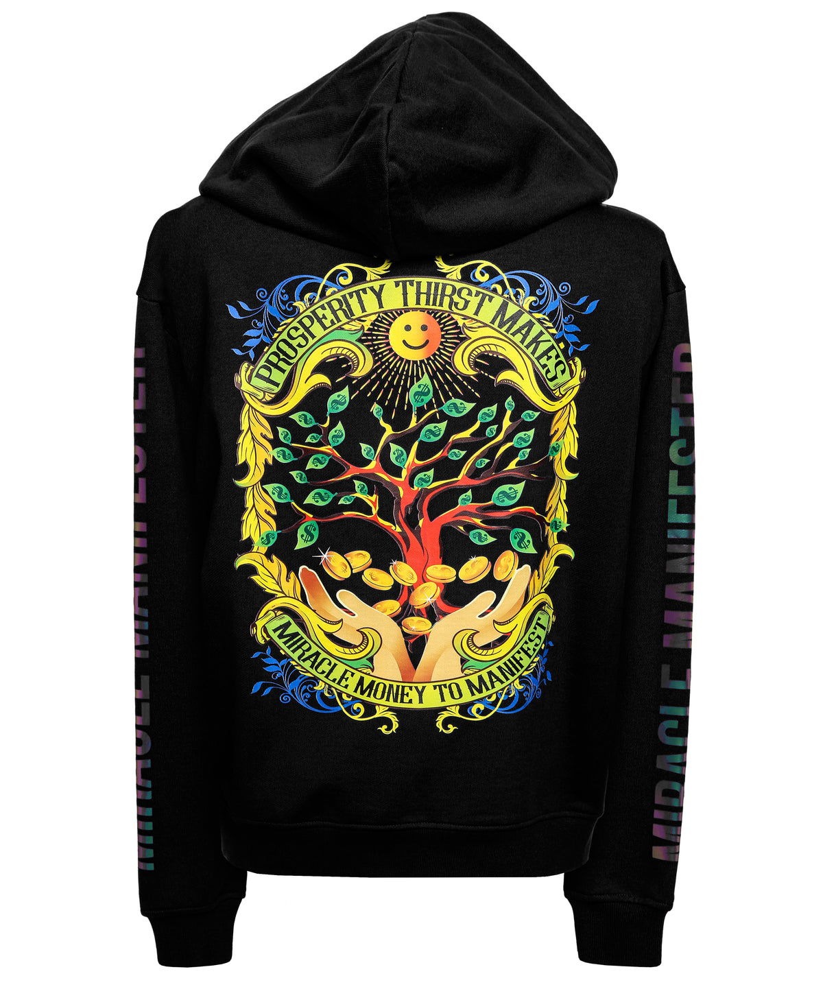 money tree affirmation Discover Stylish Money Tree Affirmation Hoodie in Black