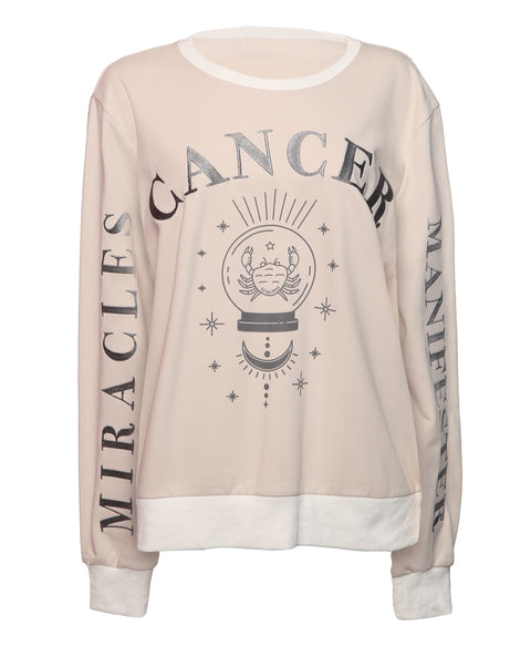 Zodiac Sign Sweatshirt - Beige