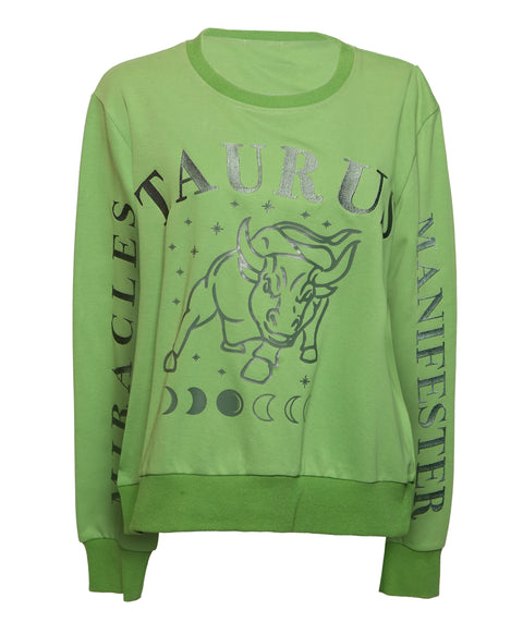 Zodiac Sign Sweatshirt - Green