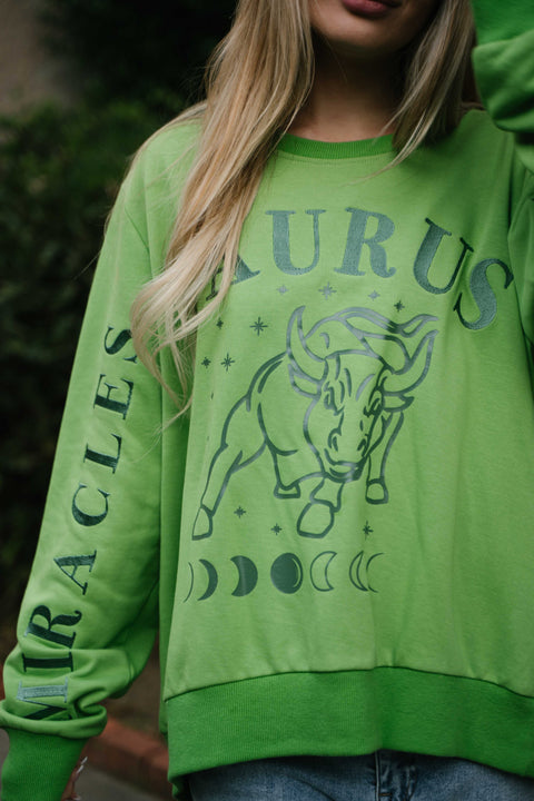 Zodiac Sign Sweatshirt - Green