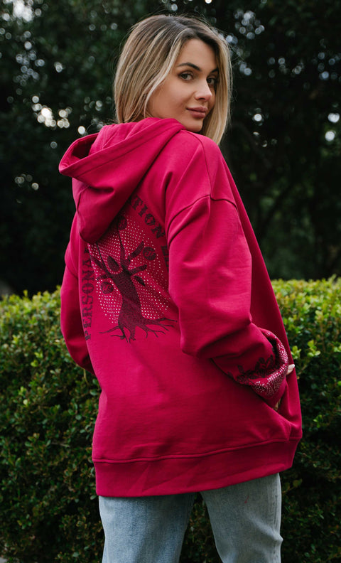 Affirmation Hoodie - Raspberry