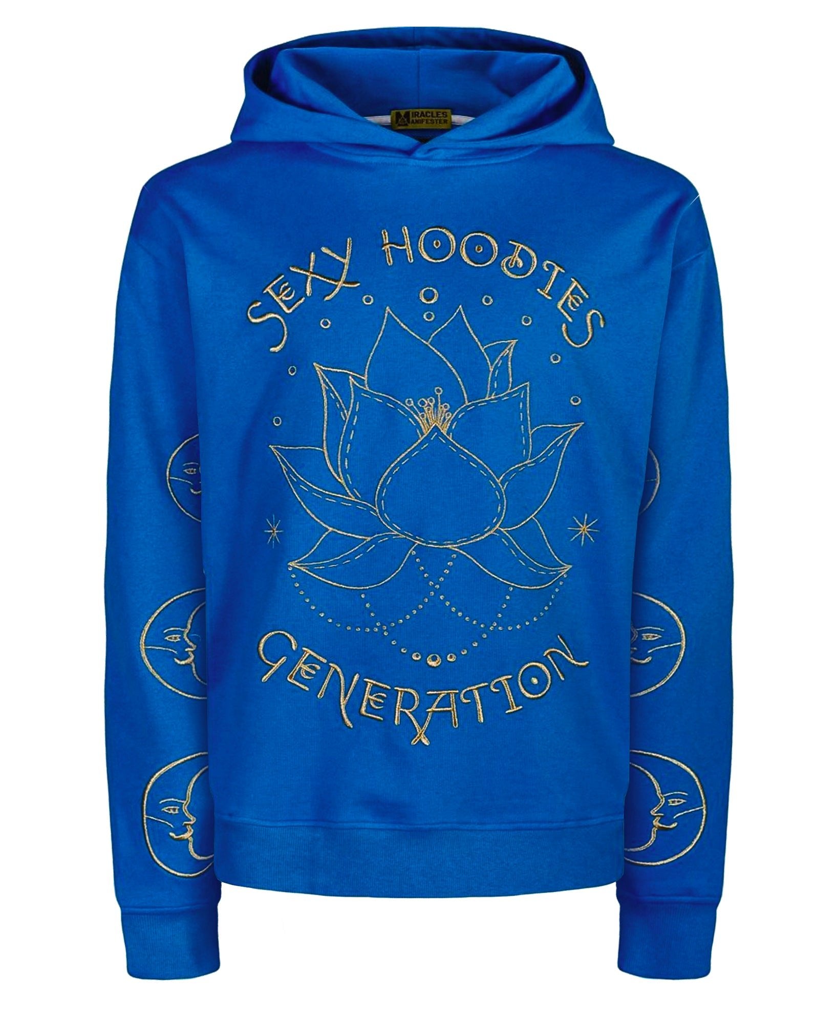 Blue hoodie hot sale with rose