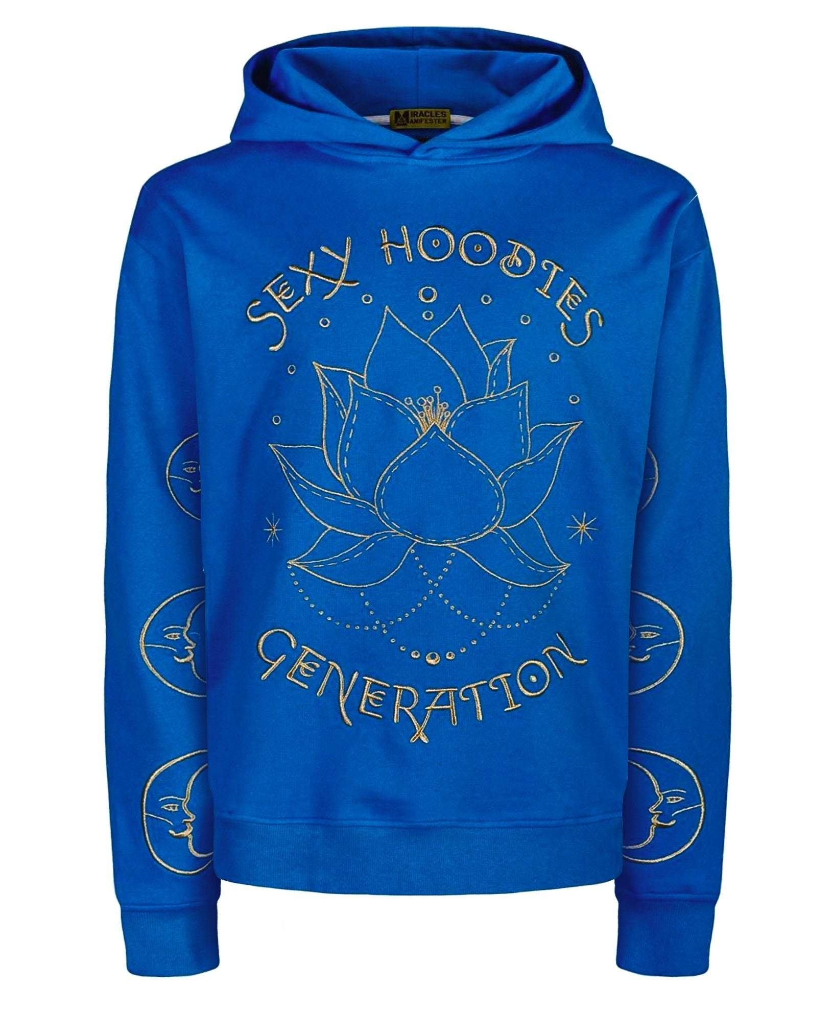 ‘Sexy Hoodies Generation’ Embroidered Affirmation Hoodie - Blue