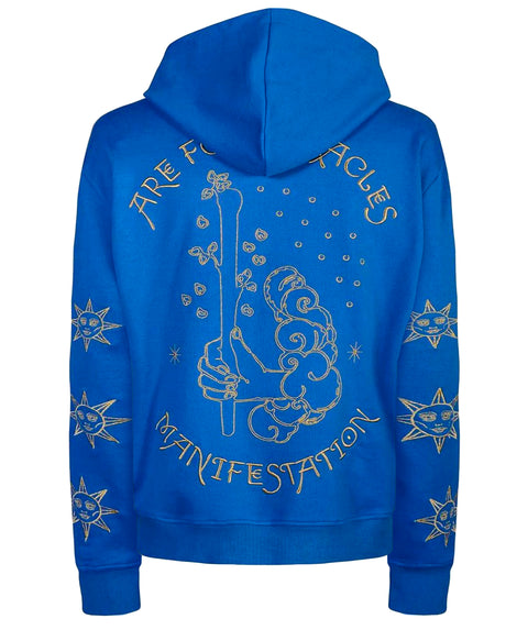 ‘Sexy Hoodies Generation’ Embroidered Affirmation Hoodie - Blue