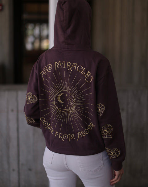 ‘Love For Blessings’ Embroidered Affirmation Hoodie - Brown