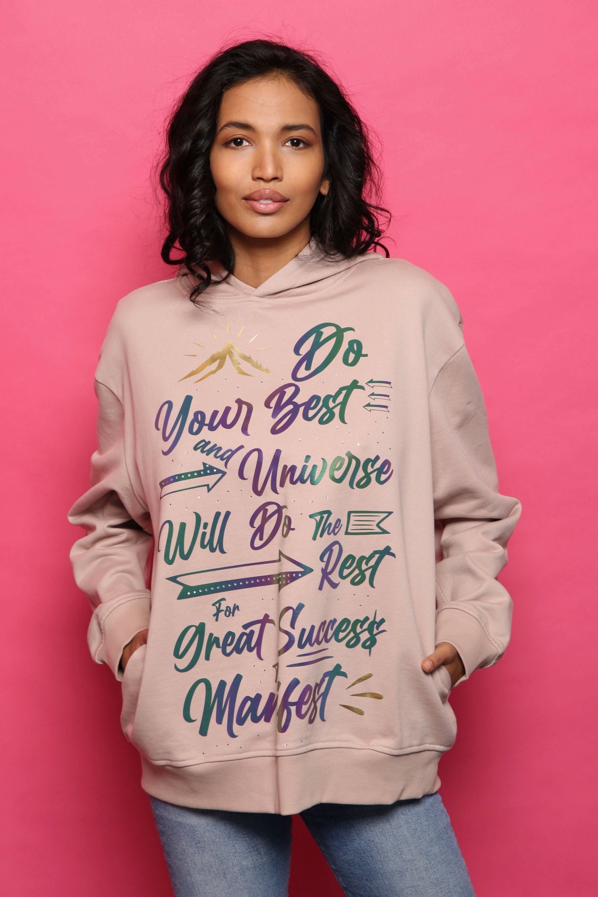 Affirmation Hoodie - Beige - Unisex Hoodies