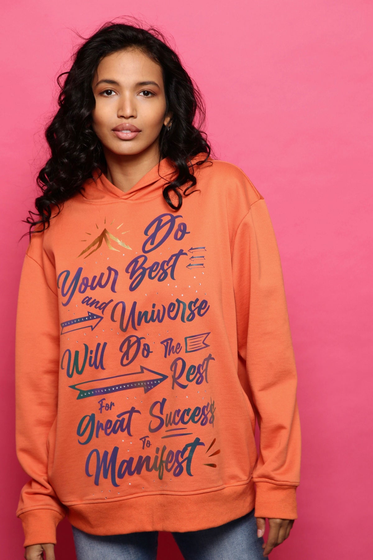 Affirmation Hoodie - Orange - Unisex Hoodies