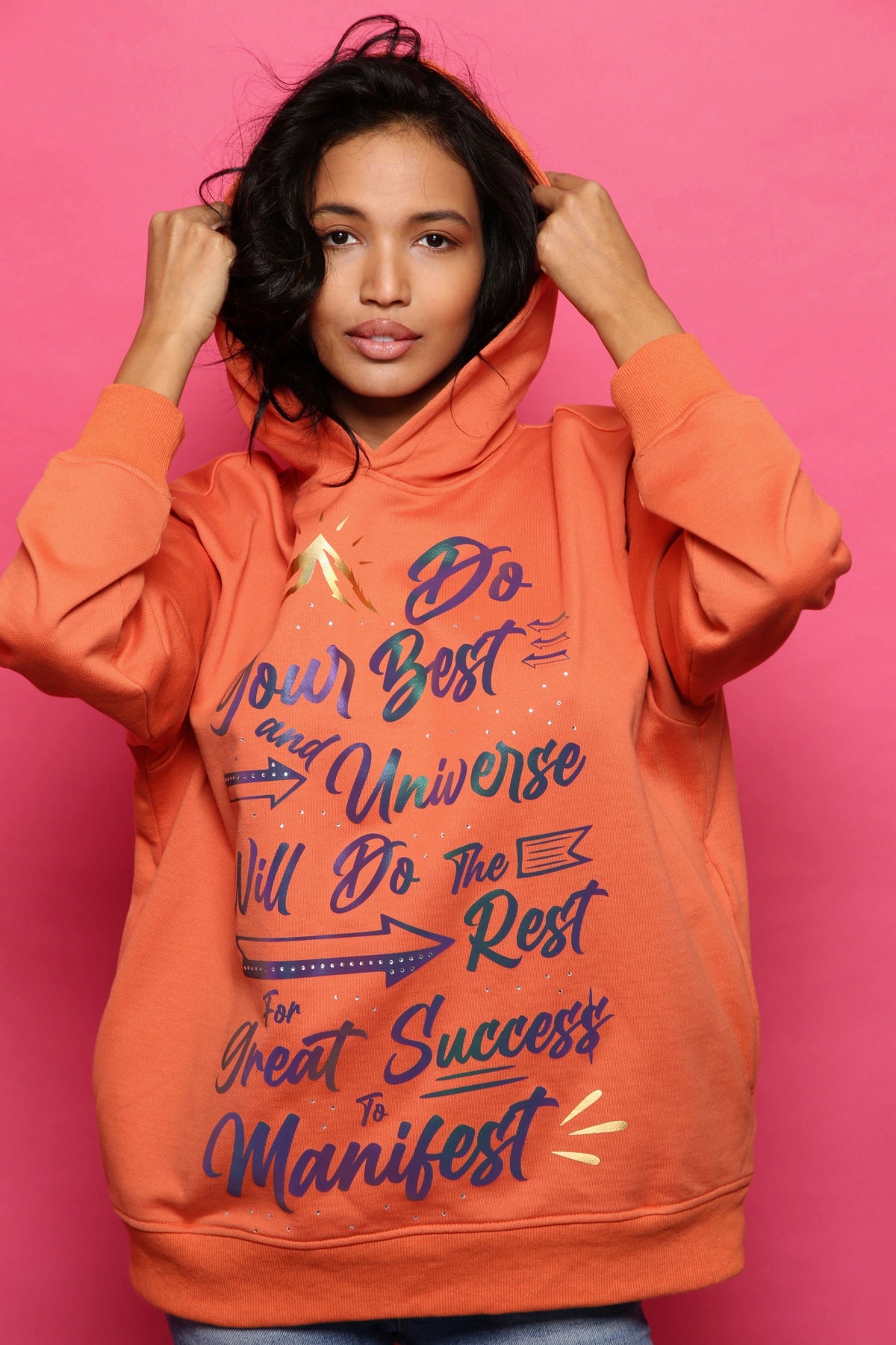 Affirmation Hoodie - Orange - Unisex Hoodies