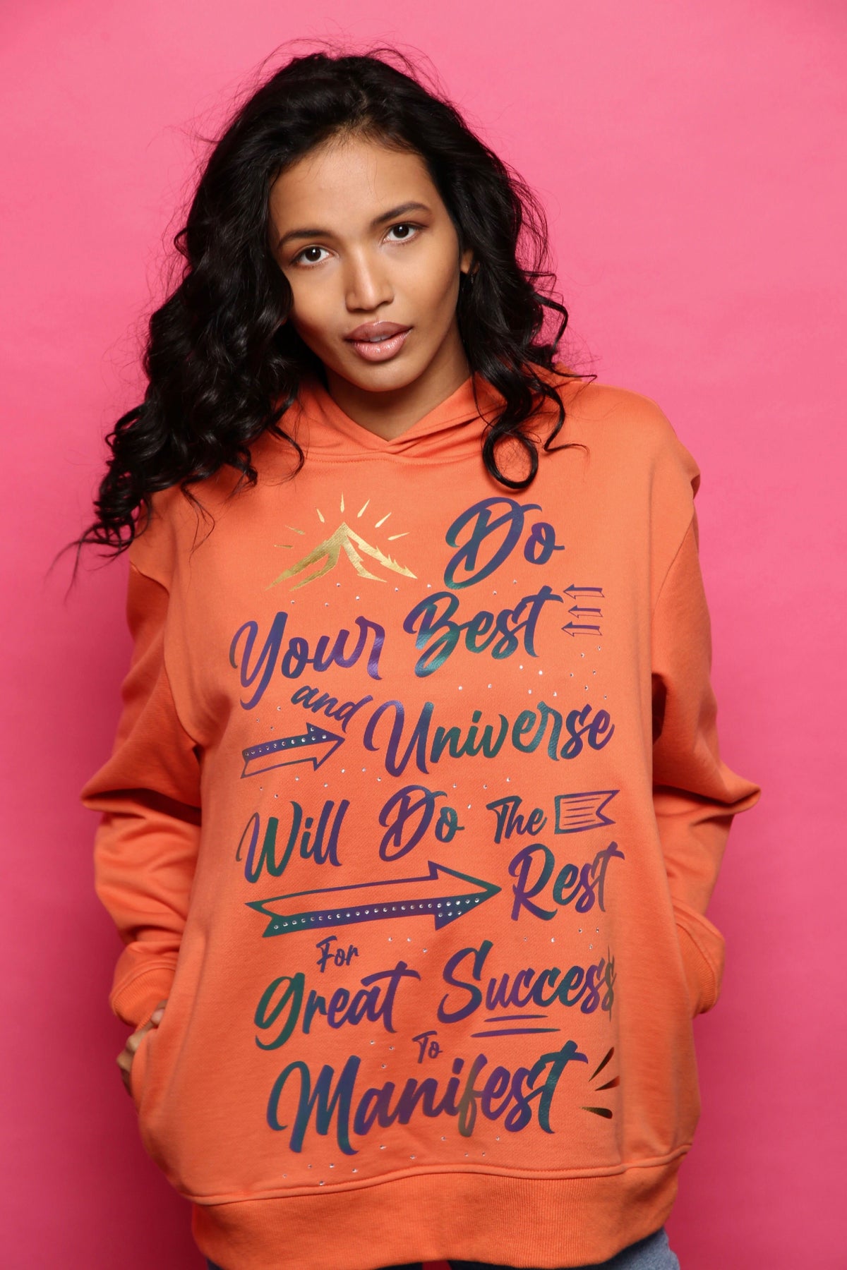 Affirmation Hoodie - Orange - Unisex Hoodies