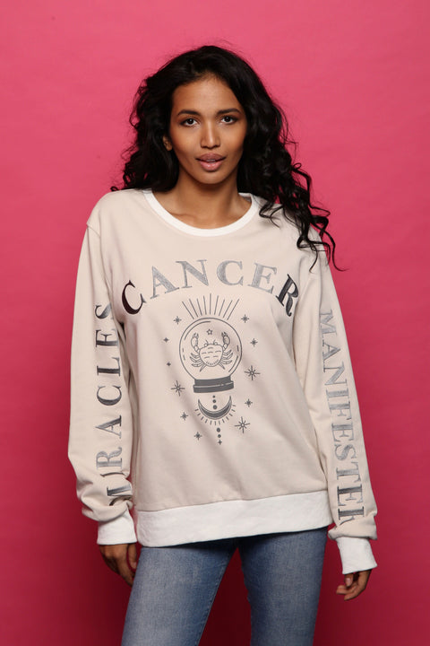 Zodiac Sign Sweatshirt - Beige