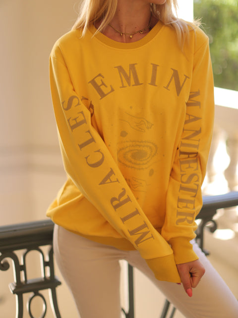 Zodiac Sign Sweatshirt - Yellow