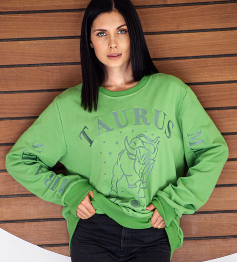 Zodiac Sign Sweatshirt - Green