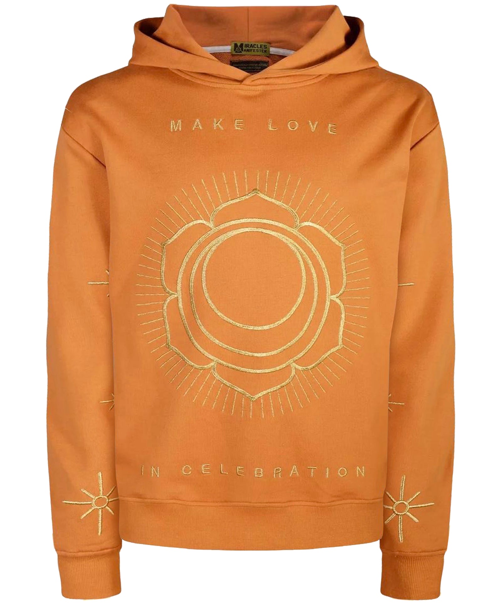 ‘Make Love’ Embroidered Affirmation Hoodie - Desert