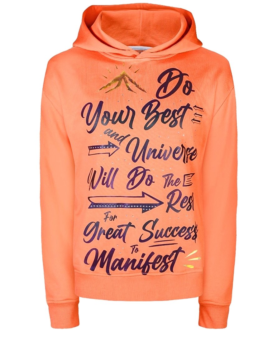 Affirmation Hoodie - Orange - Unisex Hoodies