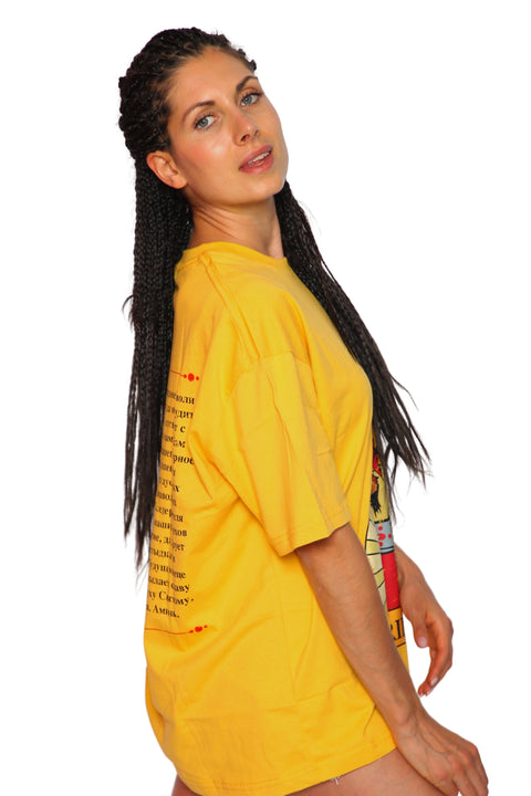 oversized yellow t shirt dress